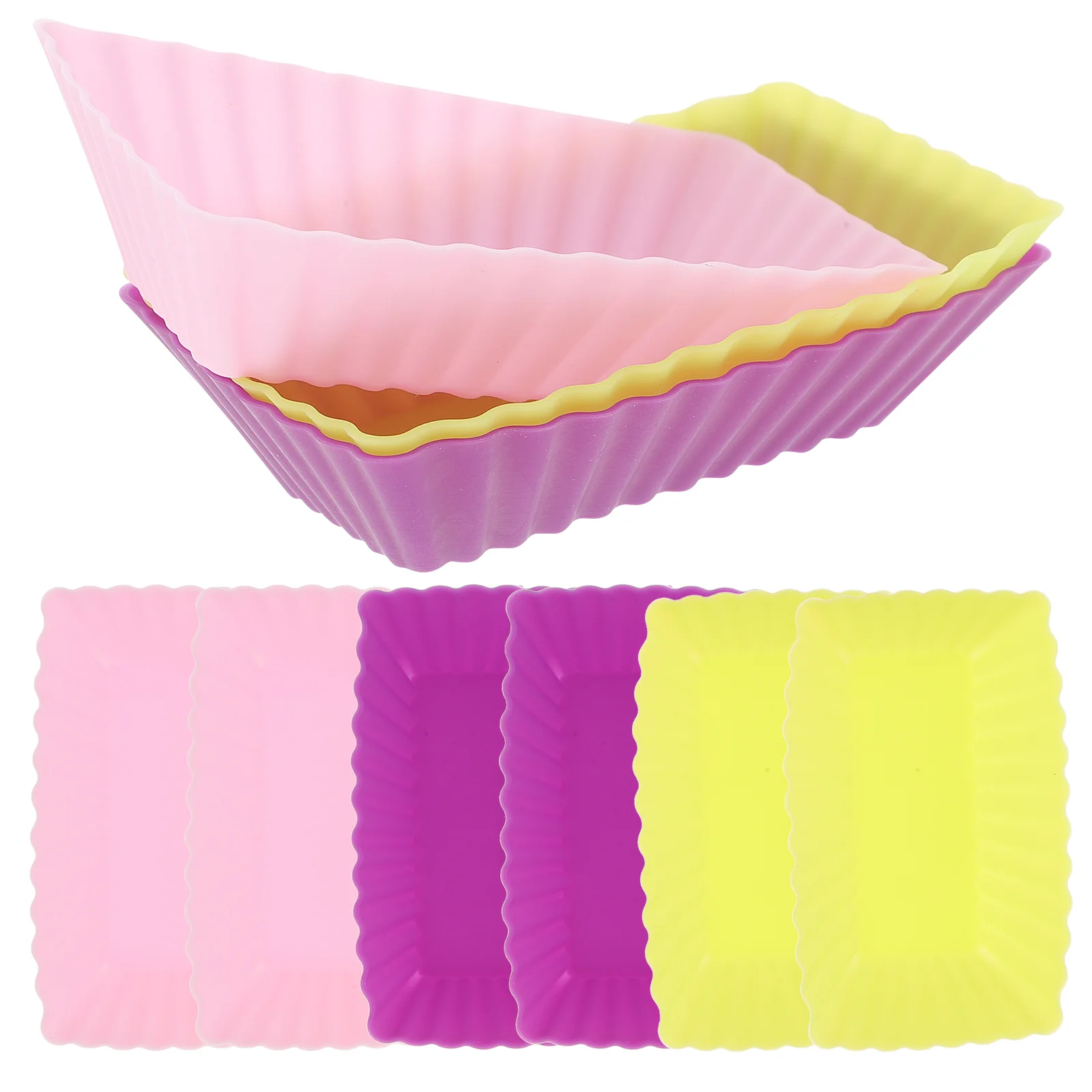 

Cups Silicone Muffin Cupcake Baking Molds Cake Liners Cup Reusable Mold Pan Stick Non Wrapper Liner Pastry Dessert Mini