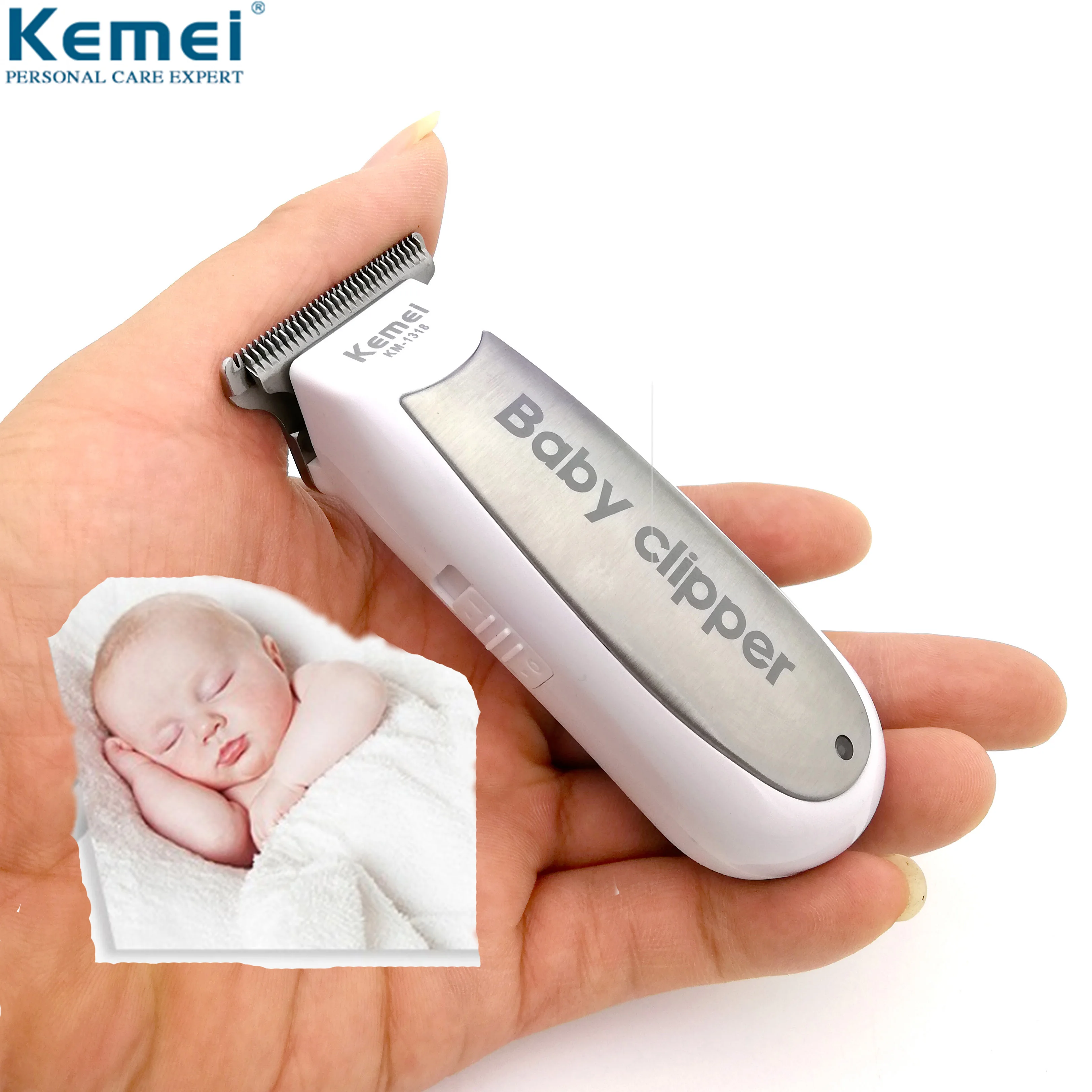 Kemei 1318 Infant Mini Electric Hair Trimmer Baby Hair Clipp