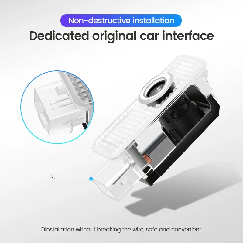 Фото Комплект из 2 светодиодных проекторов логотипа Audi Sport Sline для дверей автомобиля, подсветка дверей, для Audi Quattro, A4, B5, B6, B7, B8, A1, A3, A6, A5 №5