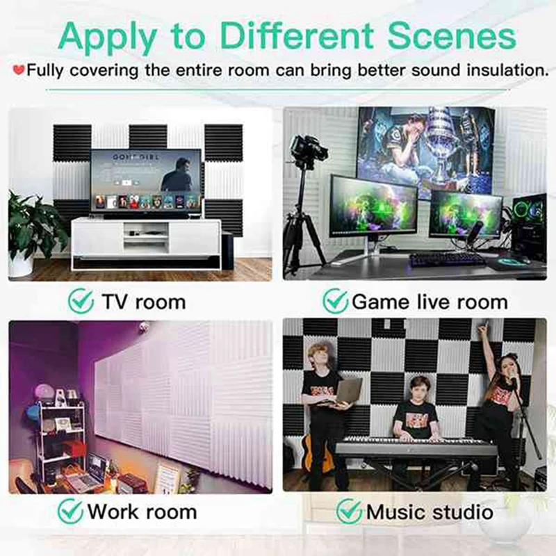 12 шт. акустическая пенопластовая доска студийная клиновая плитка пена