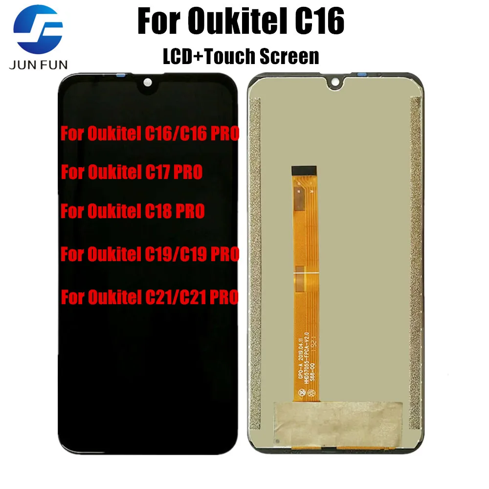 Мобильный ЖК-дисплей для Oukitel C16 PRO C17 C18 C19 PRO C21 PRO OLCD дисплей с сенсорным экраном дигитайзер панель Стекло Датчик объектива