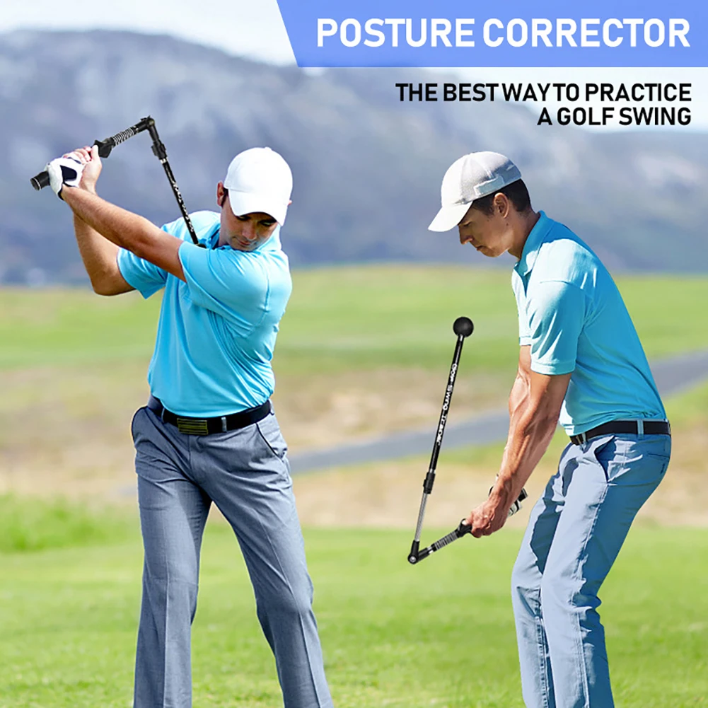 

Golf Swing Trainer Exerciser Multifunctional Golf Training Aid Forearm Rotation Golf Stick Posture Corrector Foldable Adjustable