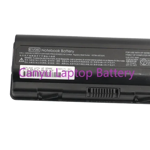 EV06 для HP Pavilion DV4 DV5 DV6 G60 CQ40 CQ60 484170 -001 484170 -002 HSTNN-CB72 HSTNN-DB72 HSTNN-LB72 UB72 HDX16t Аккумулятор для ноутбука