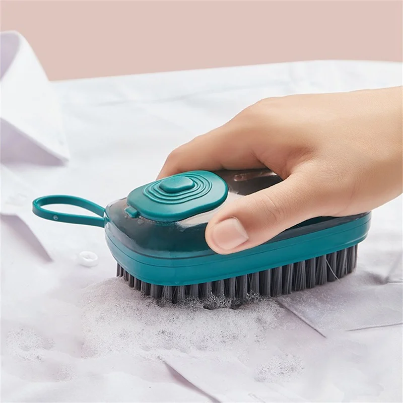 

Multifunctional Cleaning Brush Portable Plastic Soft Bristles Liquid Soap Dispenser Hydraulic Laundry Brush Kitchen Bathroom