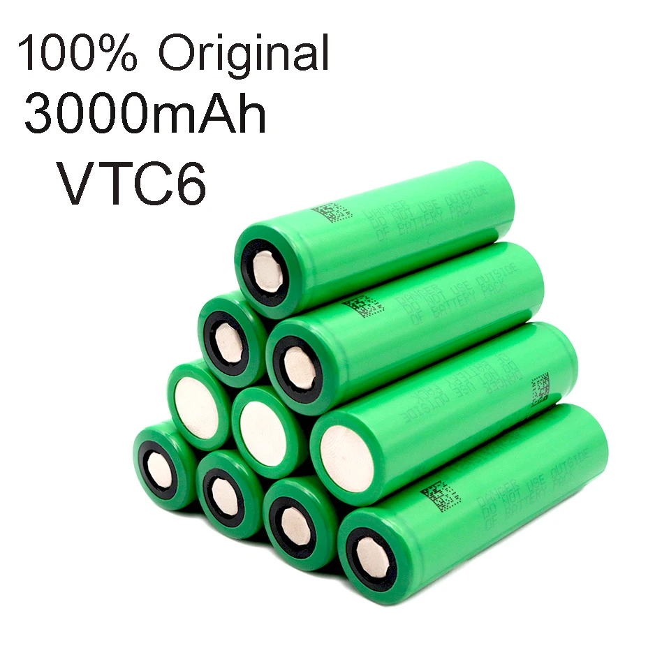 

100% Original recargabie bateria 18650.3000mAh.3.7v.VTC6.bateria de litio US18650.3000mAh bateria.de linterna lampara LED