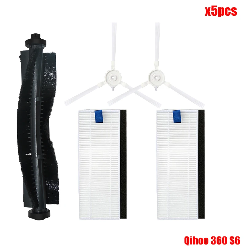 

Сменная деталь для робота-пылесоса Qihoo 360 S6, основная щетка, боковая щетка, Hepa фильтр, насадки для швабры, аксессуары, насадка для швабры, запасные части