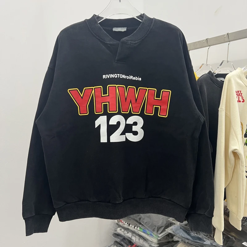 

Henry Collar Washed Do Old RRR123 Fleece Sweatshirt