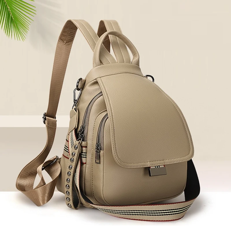 

Backpack Purse For Women Fashion Genuine Leather Convertible Shoulder Handbag 2022 Travel Bag Satchel Rucksack Ladies Sling Bag