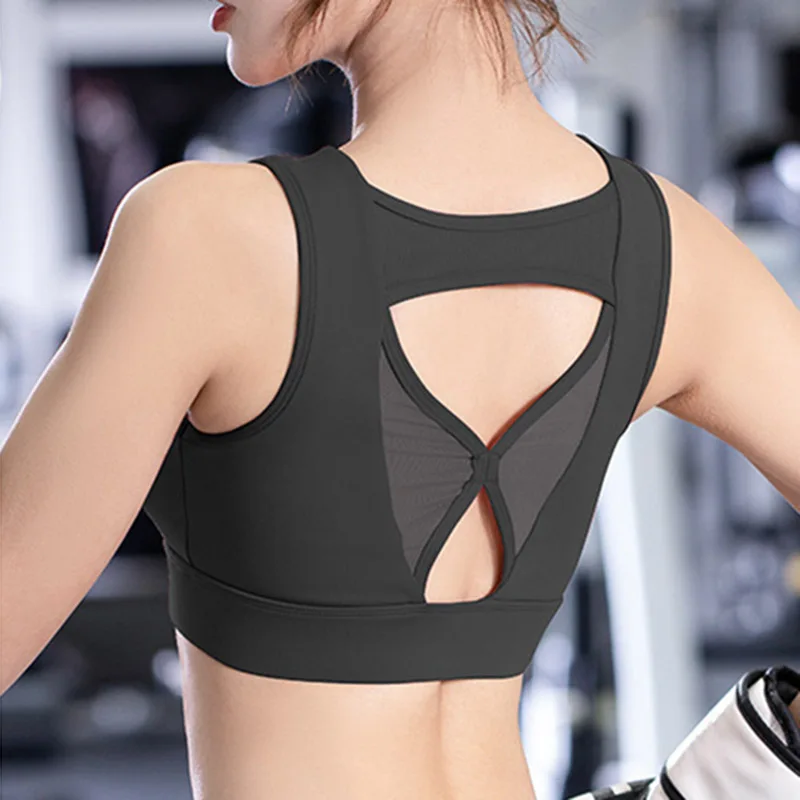 

Women Sports Bra 2022 New Push Up Underwear Fitness Mesh Yoga Bra Gym Tank Crop Top Athletic Vest Shirt Sport Running Sportswear