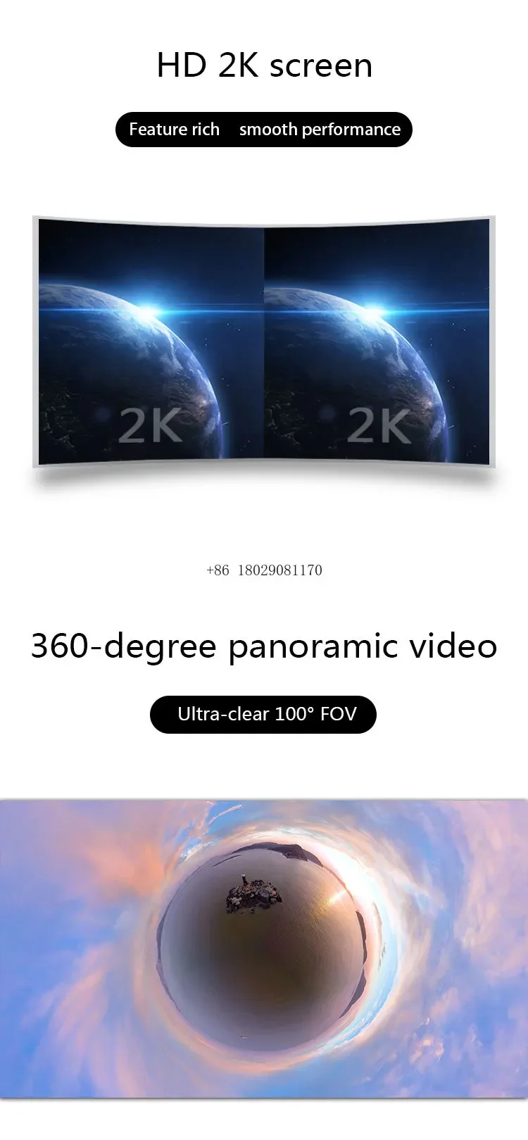 Очки OEM 2G + 16G 2K HD 3D VR гарнитура все в одном (не требует телефона) Аксессуары для