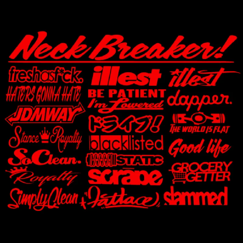 

Наклейки на окна автомобиля JDM, 21 цвет, виниловые наклейки для автомобиля