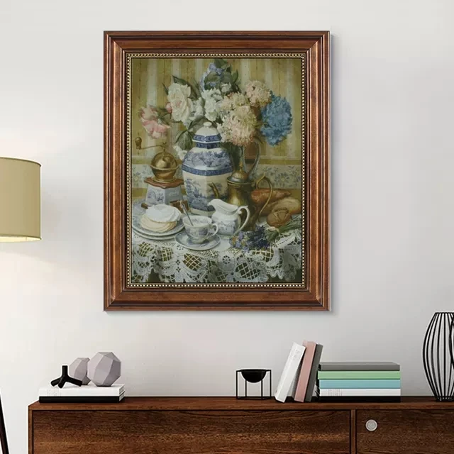 

Натюрмортная чаша Гортензия цветок 14CT Печатный холст считается Набор для вышивки крестиком ручная работа наборы для вышивки крестиком рук...