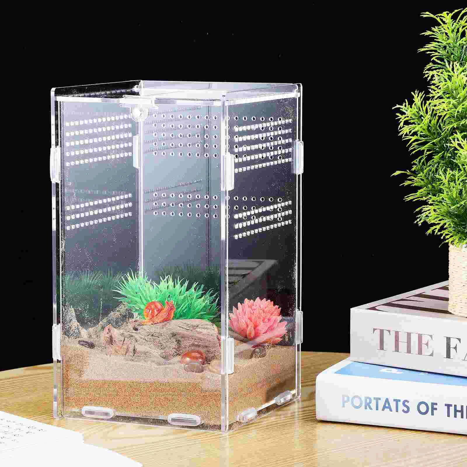 Ящик для кормления терариум рептилий вертикальный паук прозрачные контейнеры