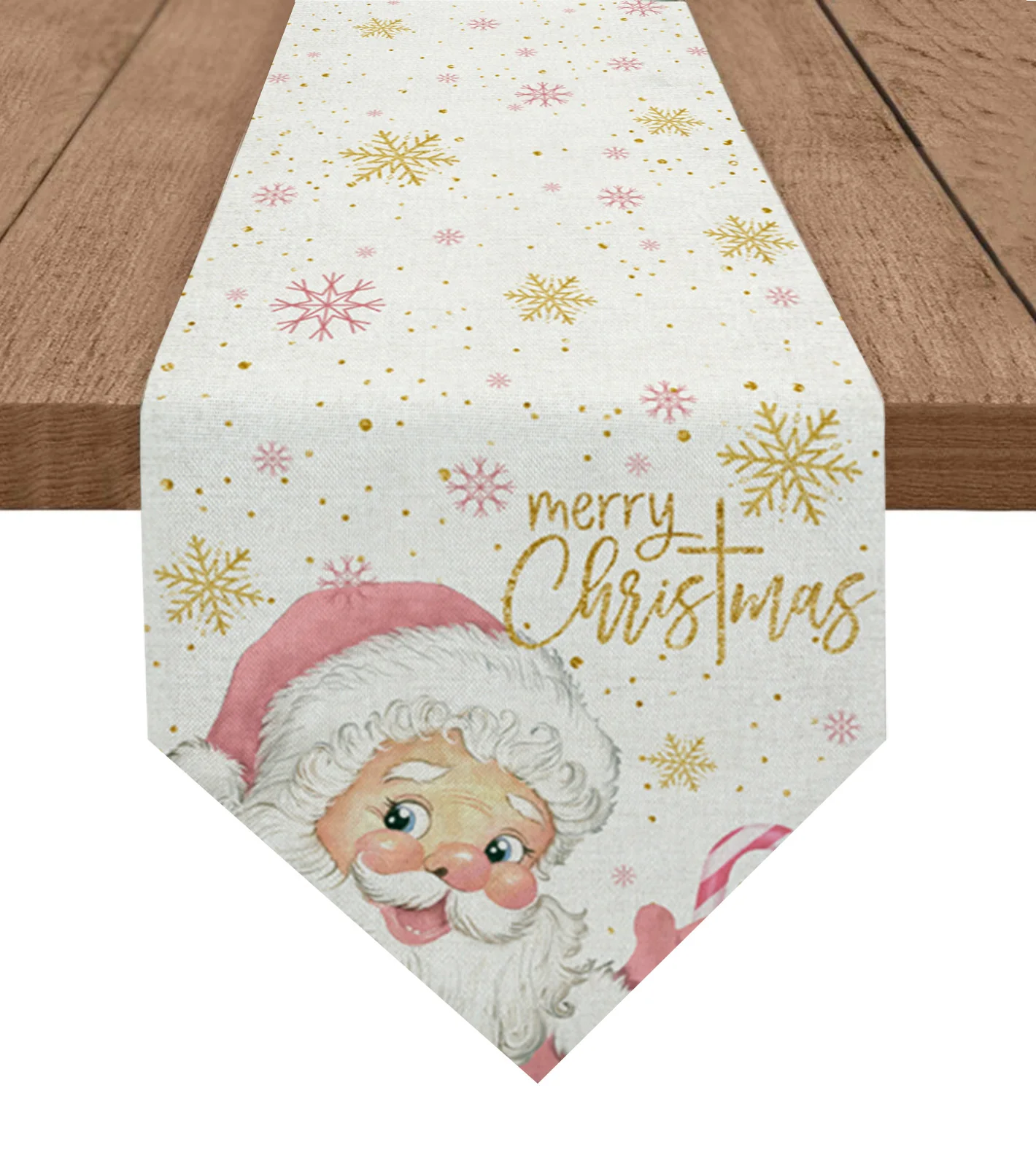

Table Runners Home Kitchen Dining Tablecloths Wedding Table Decoration Table RunnerChristmas Pink Old Man Snowflake Candy