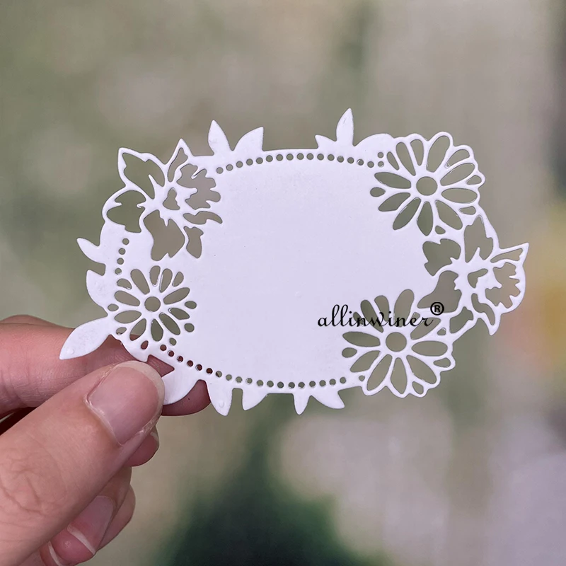 

Цветок овальная рамка металлические штампы трафареты штампованные вырезанные для DIY скрапбукинга альбома бумаги тиснения