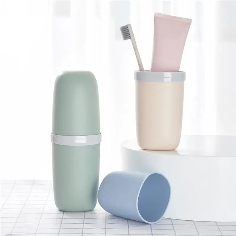 

Travel Toothbrush Cup Bathroom Plastic Toothbrush Holder Toothpaste Case Storage Organizer Cup Bathroom Storage Box