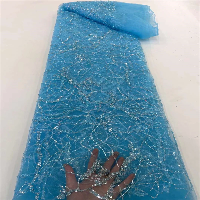 

Кружевные бусины SJ для невесты, свадьбы, нигерийские африканские блестки, кружевная ткань 2022, Высококачественный кружевной материал, французское Тюлевое кружевное платье