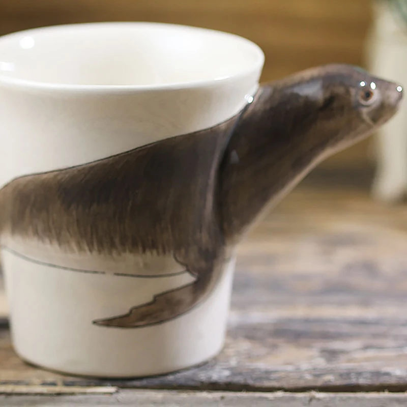 Sea Lion Cup Handmade Animal Coffee Cartoon Ceramic Gift Creative | Дом и сад
