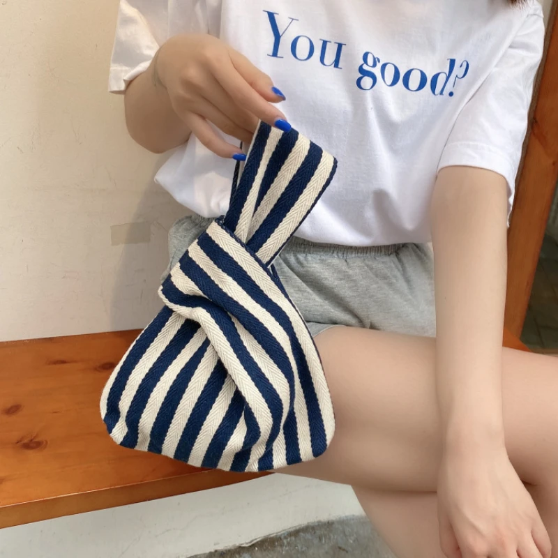 

Fashion Wristlet Pouch Bag Small Tote Bags for Women Japanese Wristlets Canvas Handbag Hand Lunch Bag Ladies Phone Coin Purse