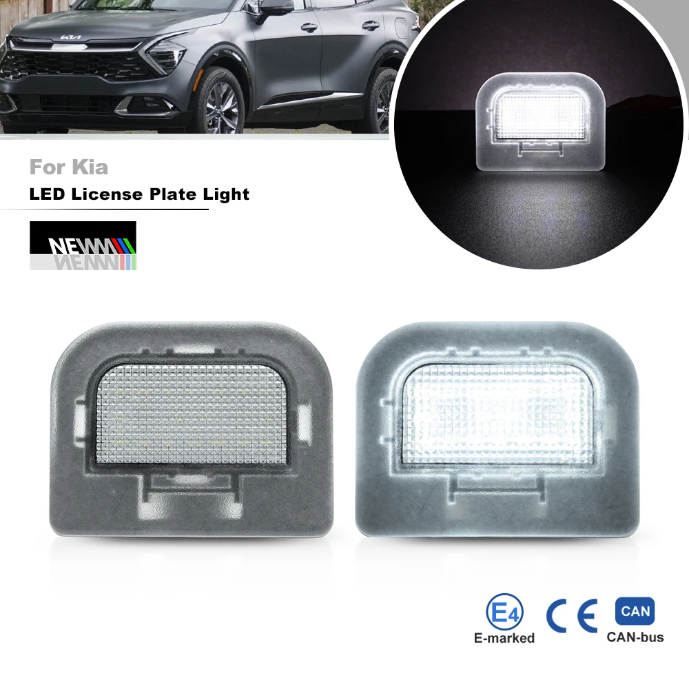 

Подходит для Kia Sportage NQ5 2016-2020 Kia Optima/K5 JF без ошибок, полностью белые светодиодные фонари номерного знака, лампы парковочной бирки