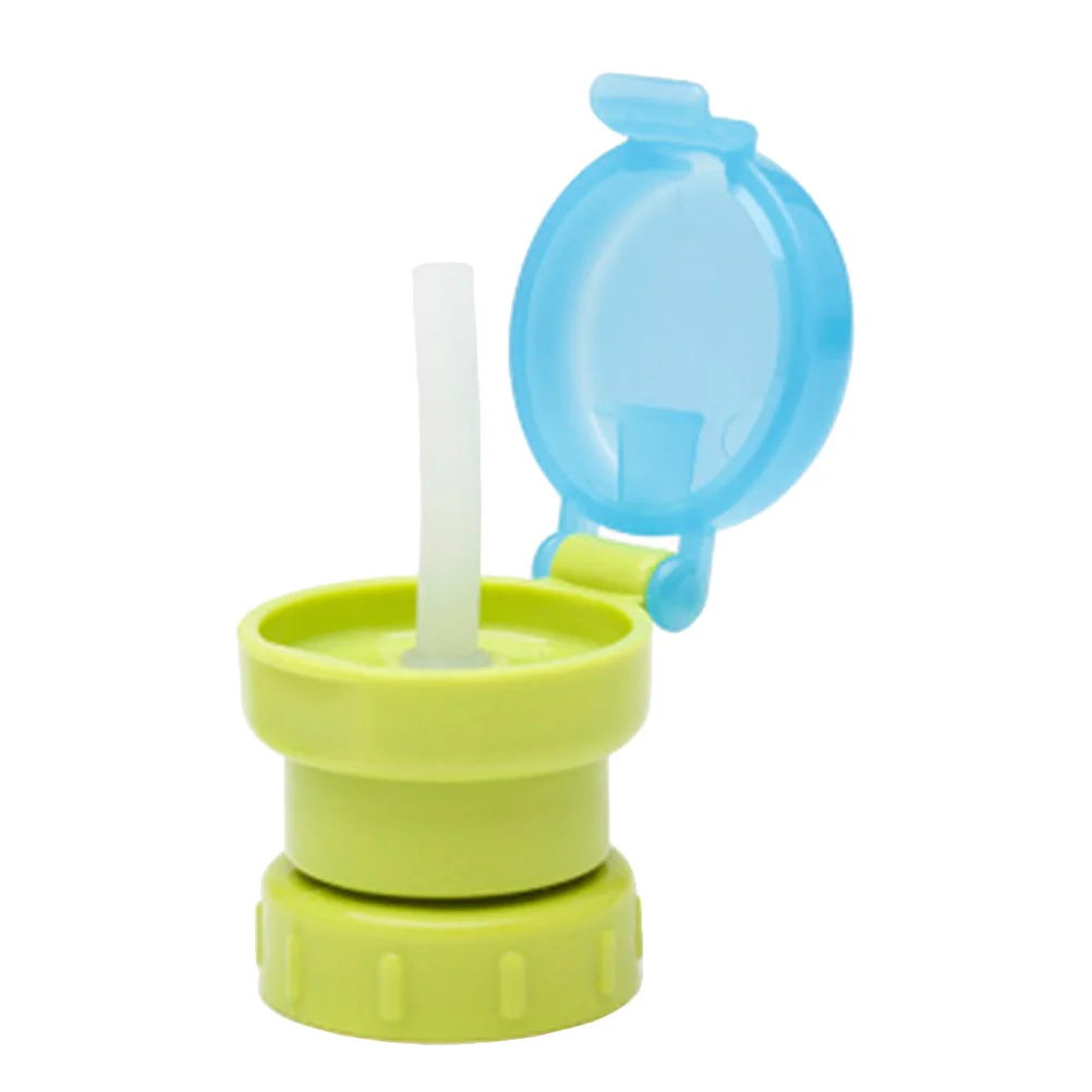 

Spill Free Bottle Top Conversion Proof Cover Baby Juice Lid Travel Essentials Kids Caps with Straw Water Soda Drinks