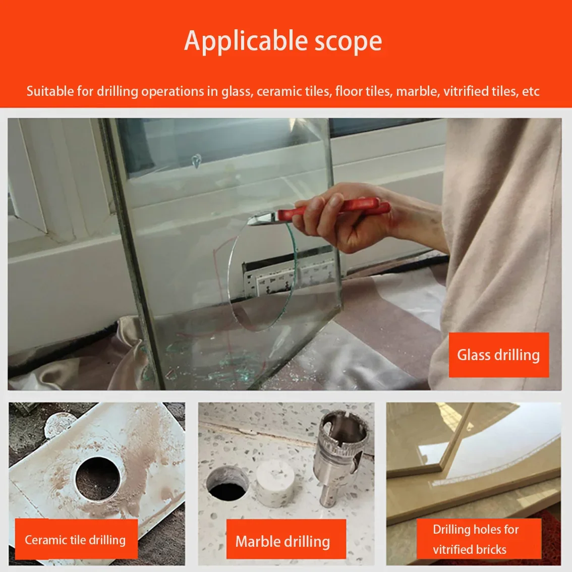 Алмазные сверла для порошка 10 мм диаметр 4 мм-100 мрамор фарфор стекловолокно