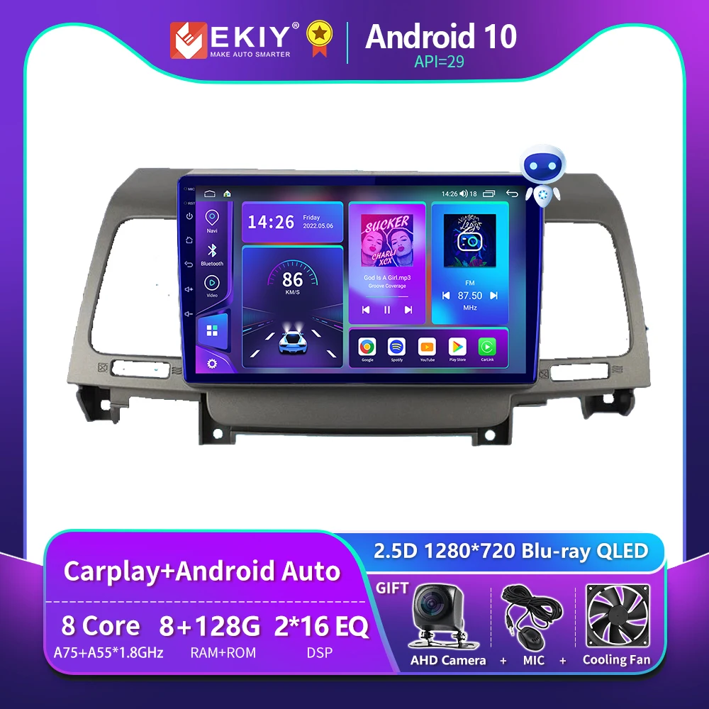 Автомобильный стереоприемник EKIY T900 для Kia Opirus 2007-2008 Авторадио Android 10 Мультимедиа