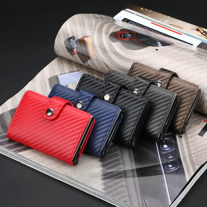 Новинка мужской кошелек для кредитных карт из углеродного волокна с