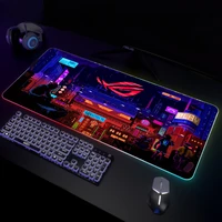 punk style large rgb mouse pad gaming mousepads led mouse mat gamer mousemat rubber table pad with backlit keyboard mat desk pad