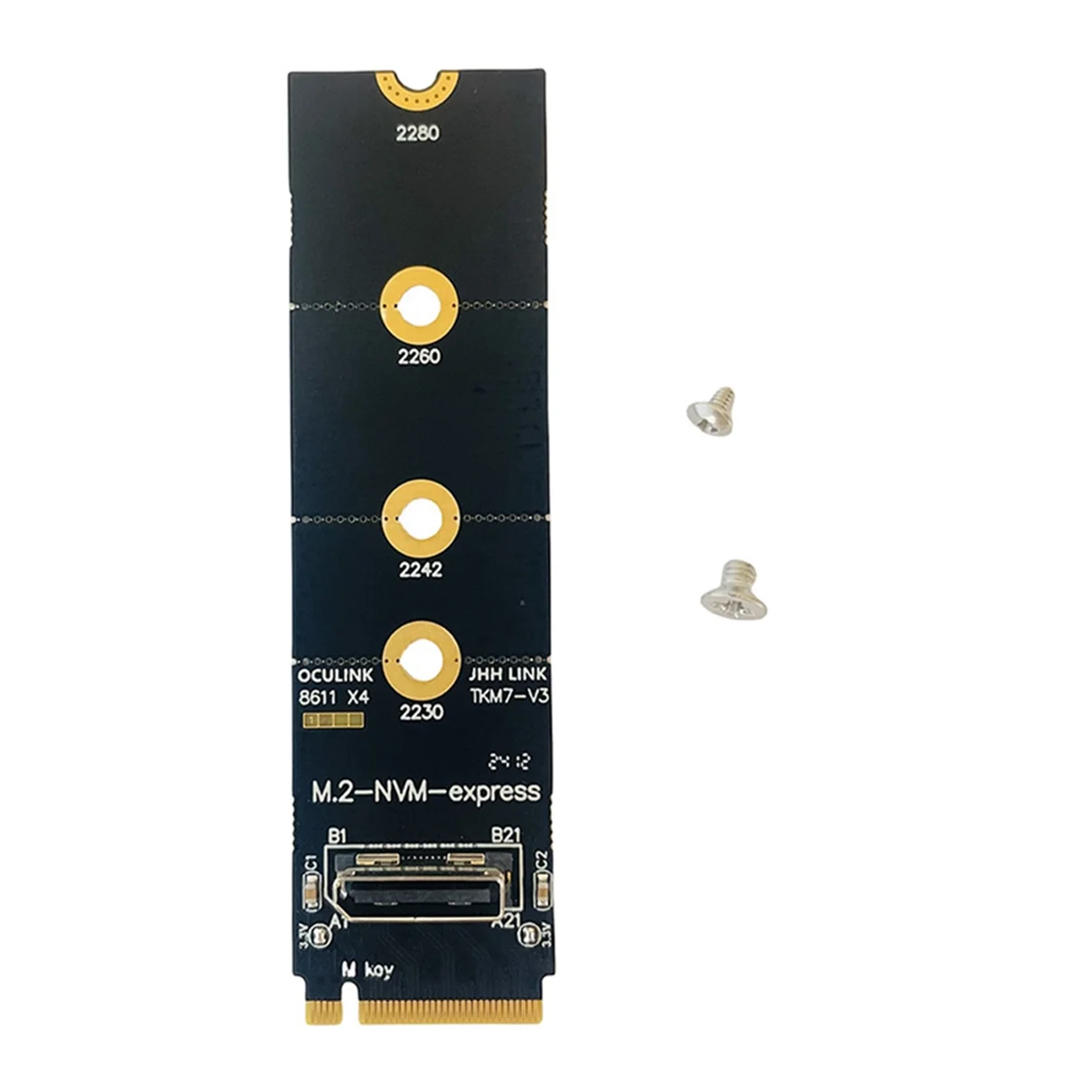 Для адаптера M.2 NVME к Oculink Female SFF-8612 PCI-E X4 поддержка DOCK-OC4 для 2 5-дюймового U.2 (SFF 8639) SSD