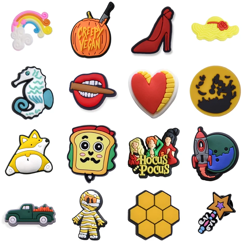 

1Pcs PVC Shoes Charms Accessories for Croc Sandals Wristband Boys Girls Garden Clog Buckle Decorations Party Gifts