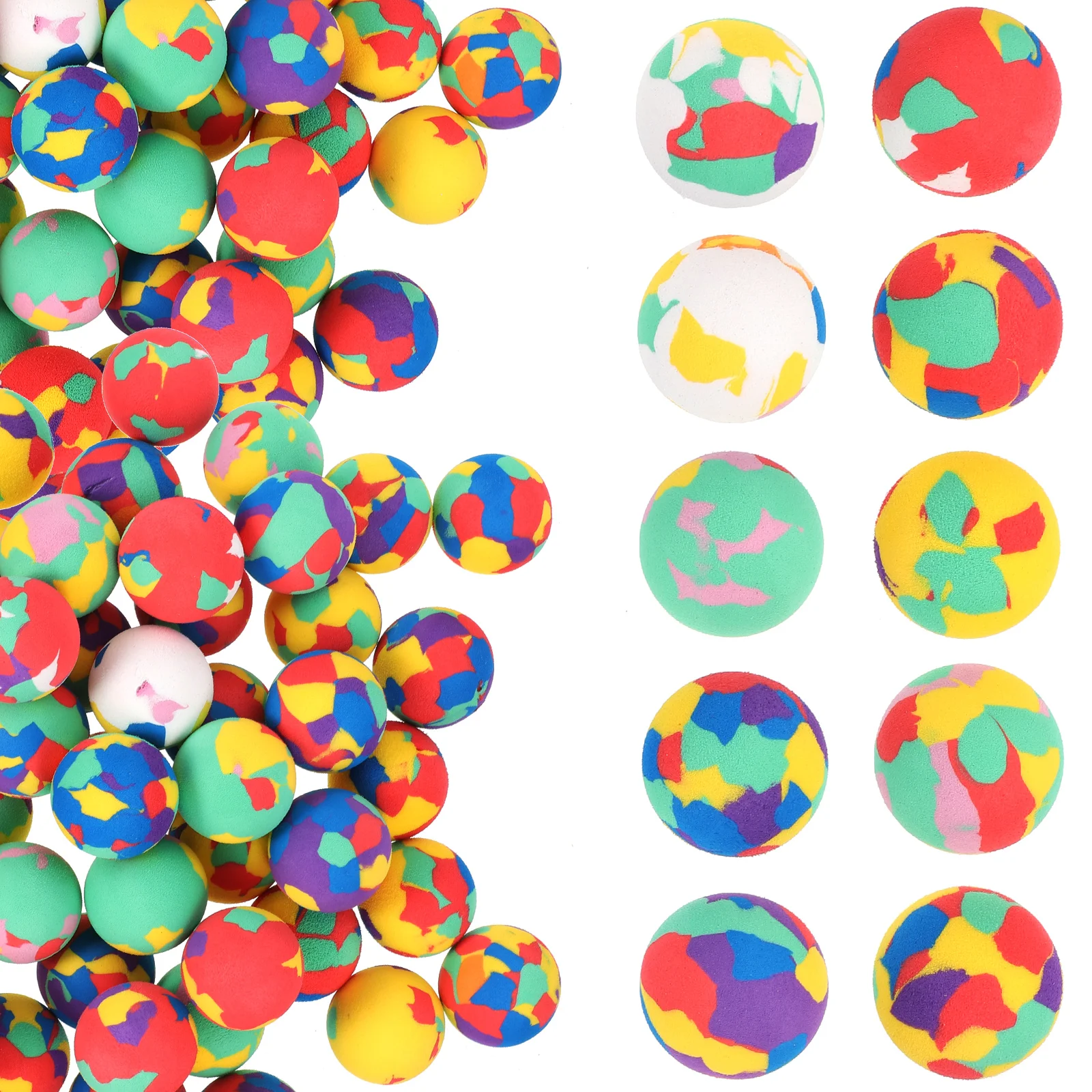 

50 Pcs Balls Kids Adults Stress Sports Decorative Elastic Balls for Kids Outdoor