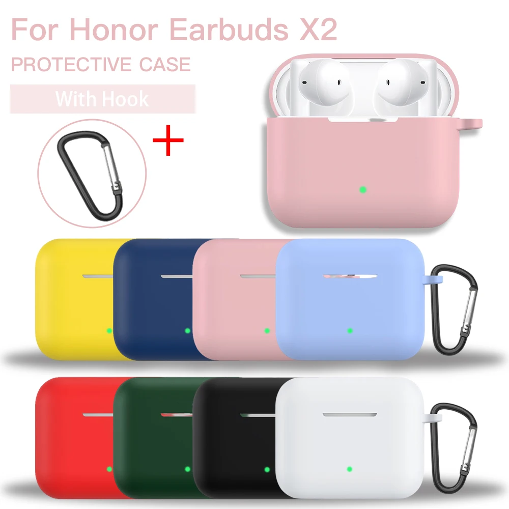 Купи Wireless Bluetooth Earphone Silicone Soft Cover For Huawei Honor Earbuds X2 Hook Anti-fall Protective Sleeve Case Accessories за 191 рублей в магазине AliExpress