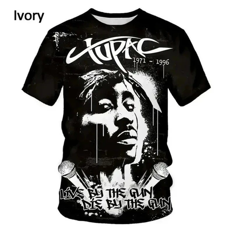 Футболка мужская с 3D-принтом круглым вырезом и