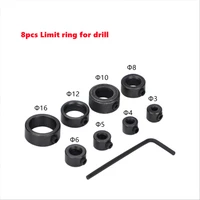 8pcs3 16mm woodworking drill bit locator drill depth limit ring stop ring