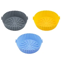 silicone airfryer pot air fryers oven baking tray fried pizza chicken basket mat square round replacemen grill pan accessories