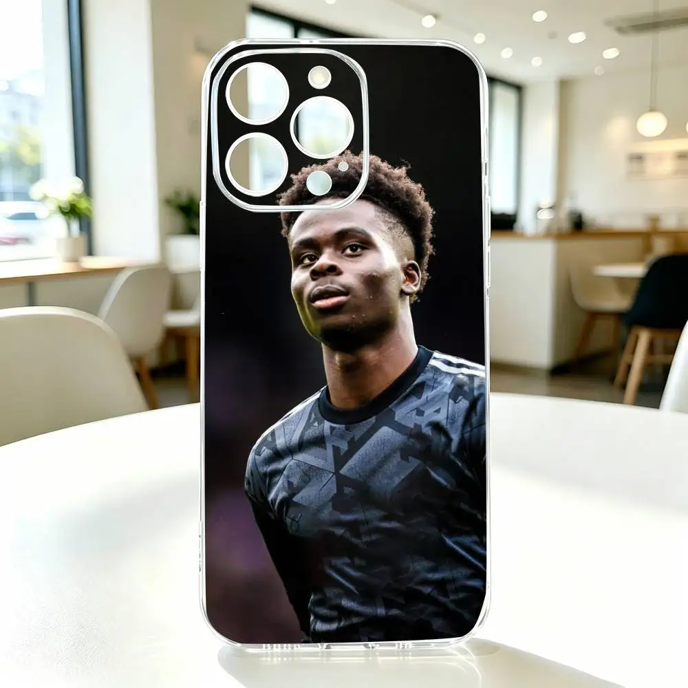 Чехол для телефона Football B-Bukayo Saka 7 для iPhone 17 16 15 14 13 12 11 Mini Pro Max Plus, прозрачный (art.: 3920daeae0860) - 3920daeae0860