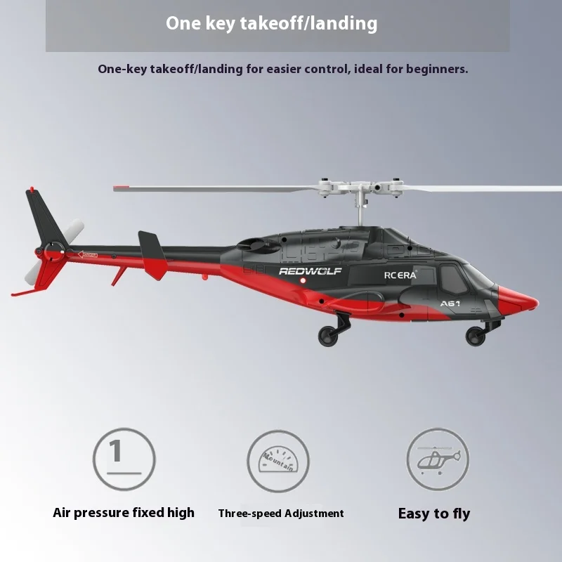 Фото Радиоуправляемый вертолет Rhsky Little Flying Wolf, 4-канальный, удерживающий высоту, боевой стиль, имитация БПЛА, реалистичная детская игрушечная модель №3
