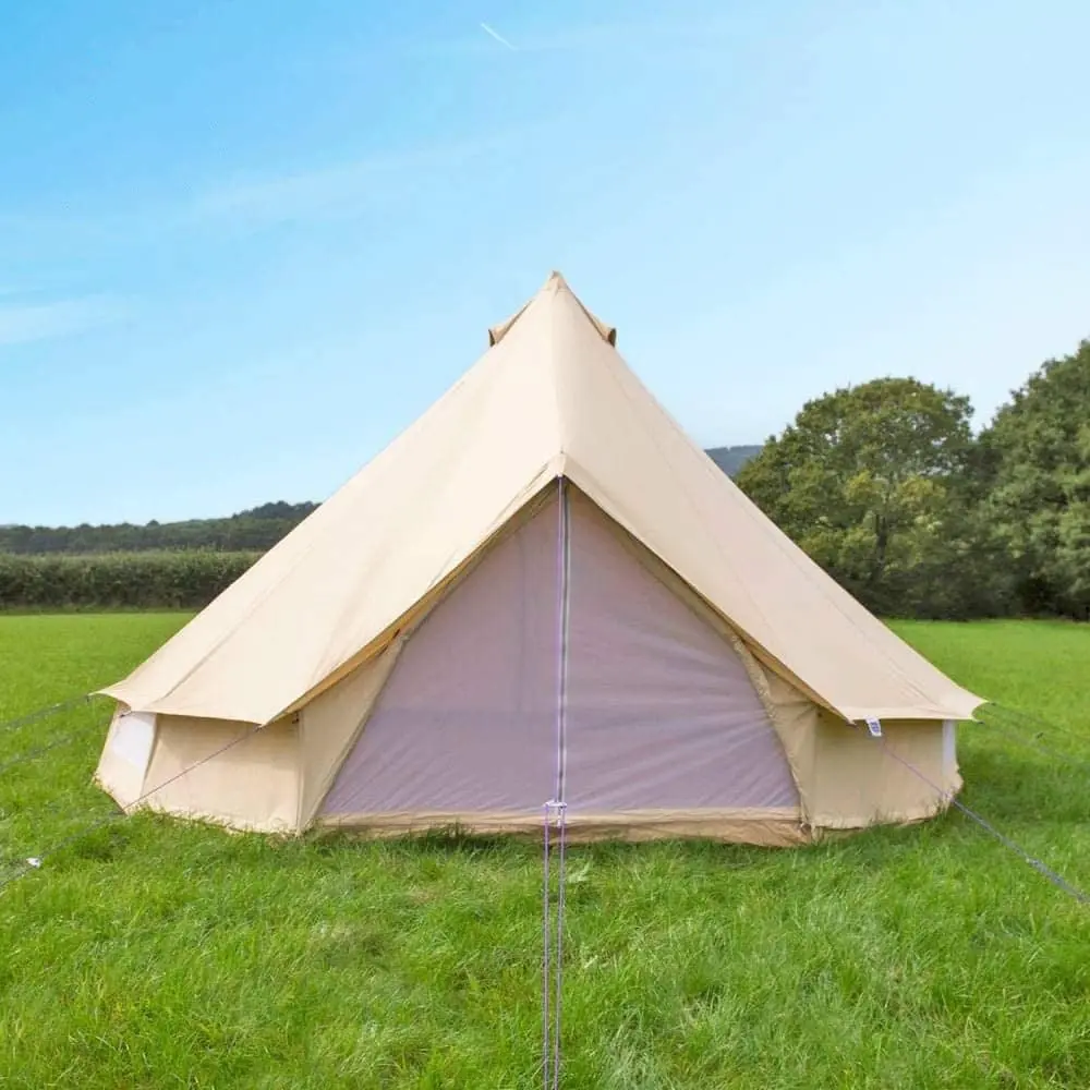 Woqi Waterproof 3M 4M 5M 6M Outdoor Glamping Luxury Cotton Yurt Tent 10 Season Canvas Bell Tent