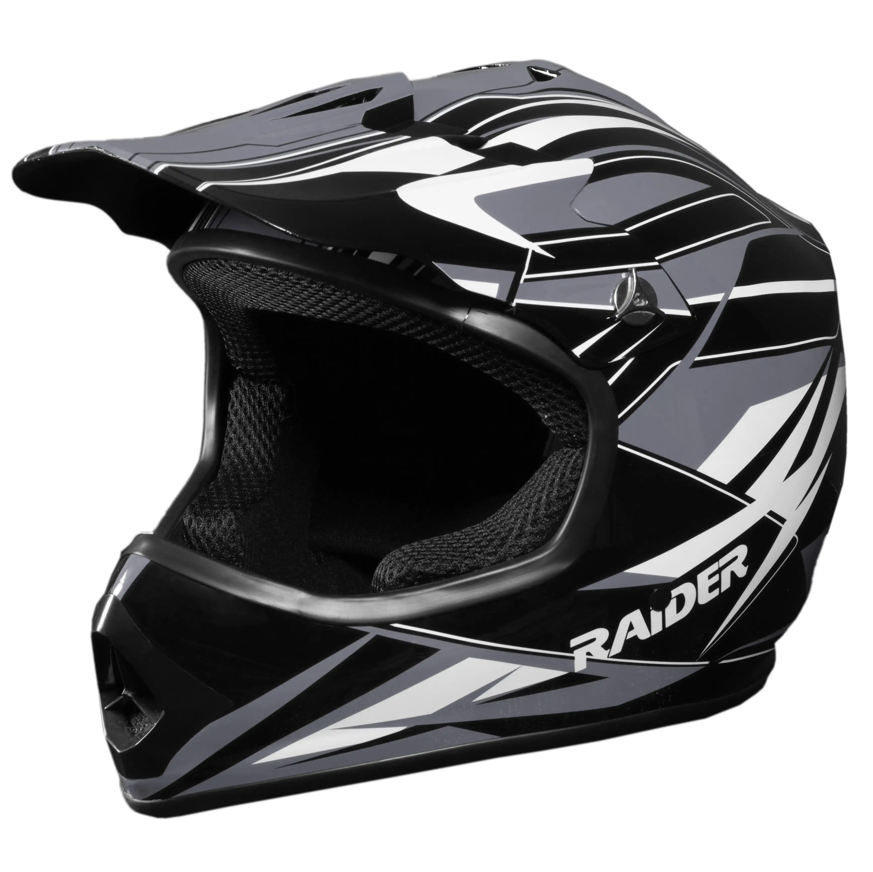 

Youth Helmet DOT Approved - Black/Silver - Youth Small