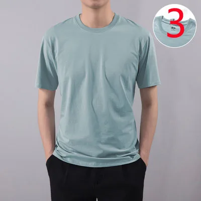 

Брендовая мужская летняя новая стильная простая Модная Повседневная дышащая одежда с короткими рукавами