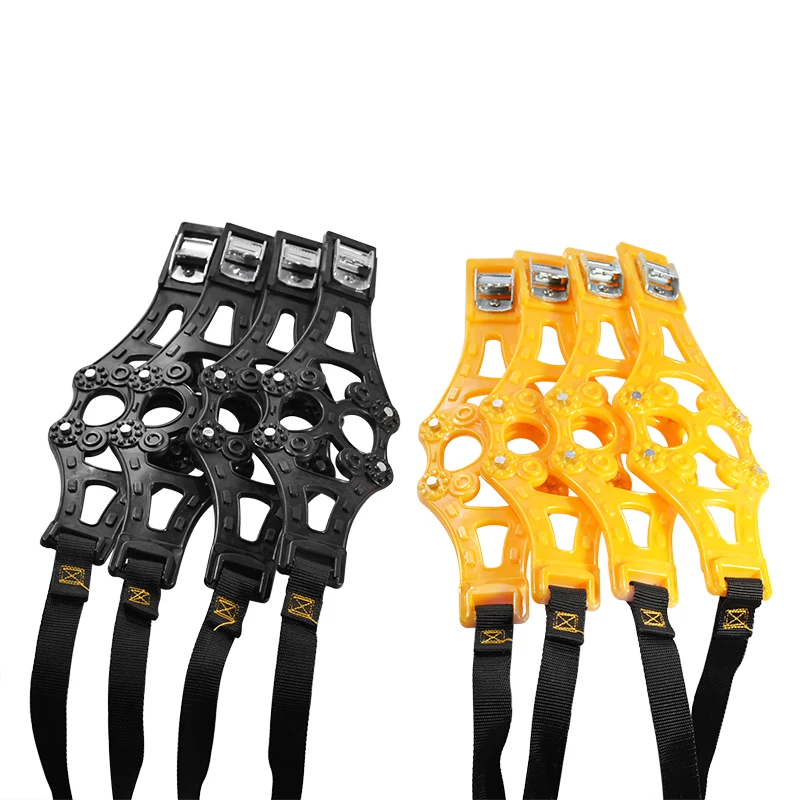 

4/8 PCS Car Tyre Winter Roadway Safety Tire Snow Adjustable Anti-skid Safety TPU Chains Double Snap Skid Wheel Parts