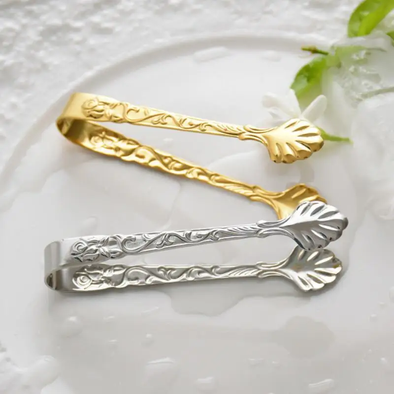 

Portable Grill Tongs Meat Cooking Utensils Hung Vintage Craft Kitchen Tweezer Stainless Steel Dropshipping Food Tweezer Clip