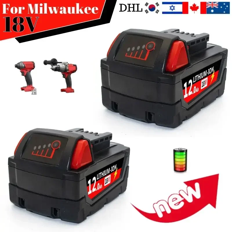 Фото Аккумулятор для Milwaukee M18, оригинальный аккумулятор 18 в 1815 Ач 48-11-1850 48-11-2604 2604-22 2708-20 2607-22-22 №1