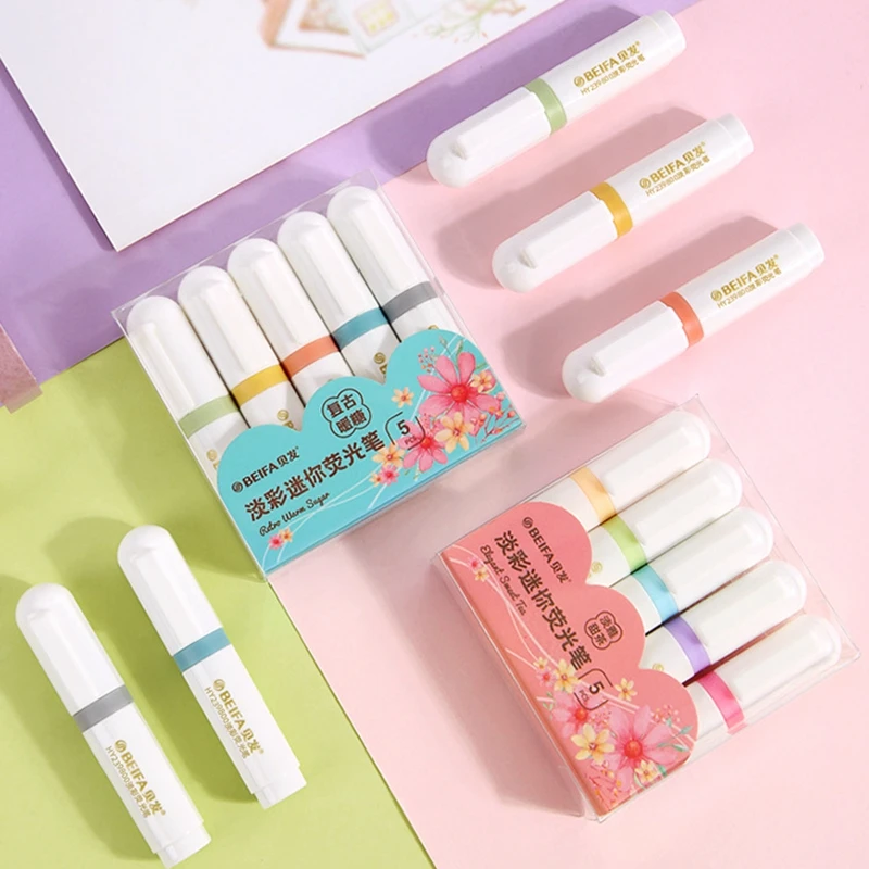 

5 шт./набор конфетных цветов флуоресцентная ручка, маркер карандаш для рисования Маркер ручки для школы офисные канцелярские принадлежност...