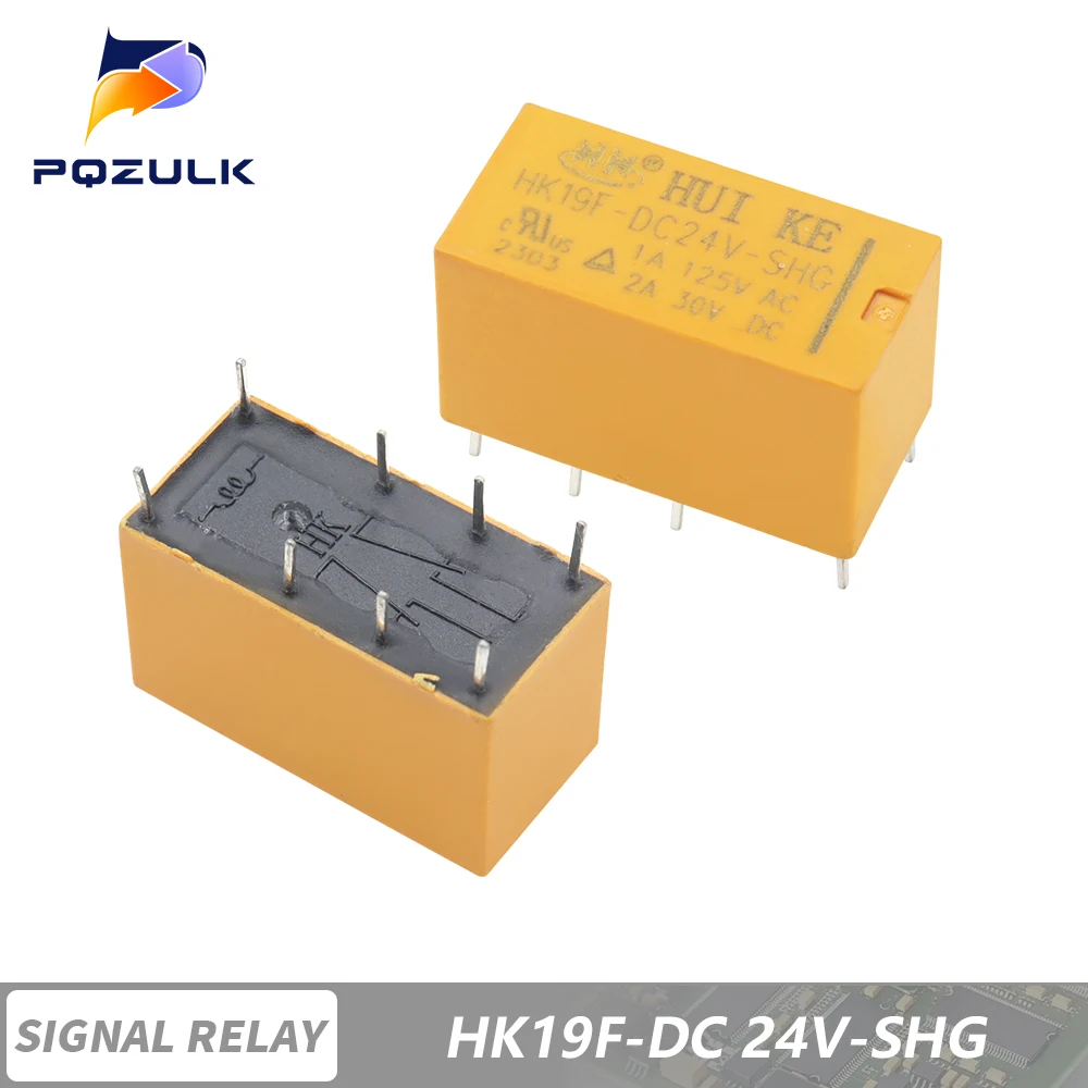 

100 шт. катушка DPDT 8 Pin 2NO 2NC мини-реле мощности печатной платы типа флэш-памяти HK19F Флэшка