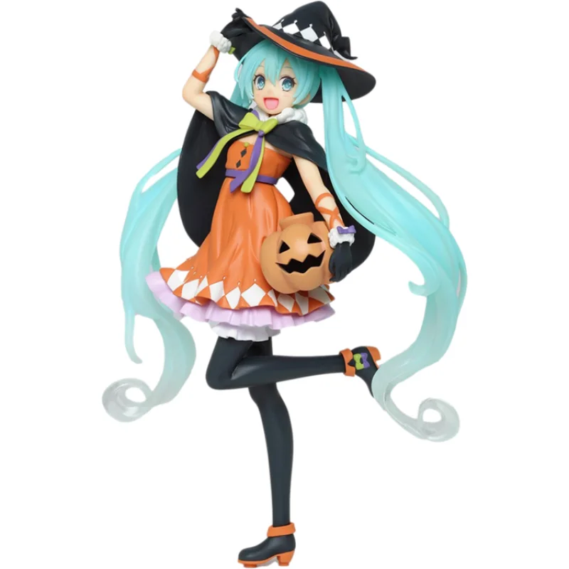 

Фигурка аниме Miku на Хэллоуин, 18 см, кавайная кукла, ПВХ экшн-модель, коллекционные игрушки, подарок для детей на день рождения, изысканная кор...
