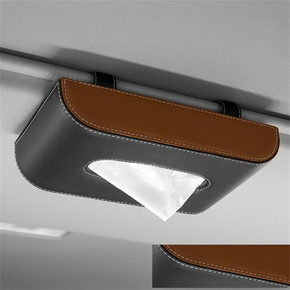 

Универсальный чехол для автомобильной коробки для салфеток из искусственной кожи, солнцезащитный козырек, спинка стула, подвесной тип, автомобильная коробка для салфеток, подлокотник, сумка для хранения полотенец
