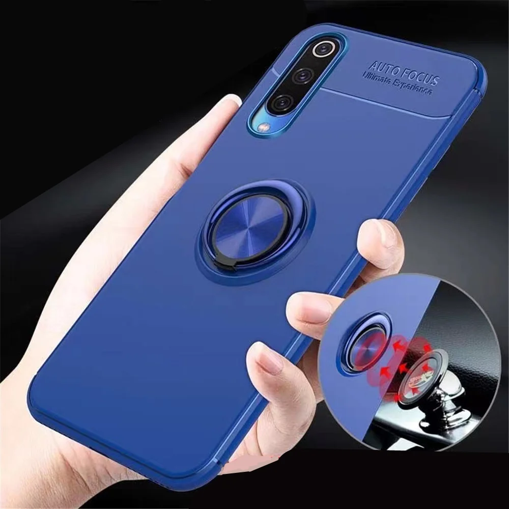 

Mi 9 Case For Xiaomi Mi 9 SE Mi 8 Pro Lite Soft TPU Magnetic Magnet Car Finger Ring Holder Kickstand Back Cover for Mi9 Mi A2