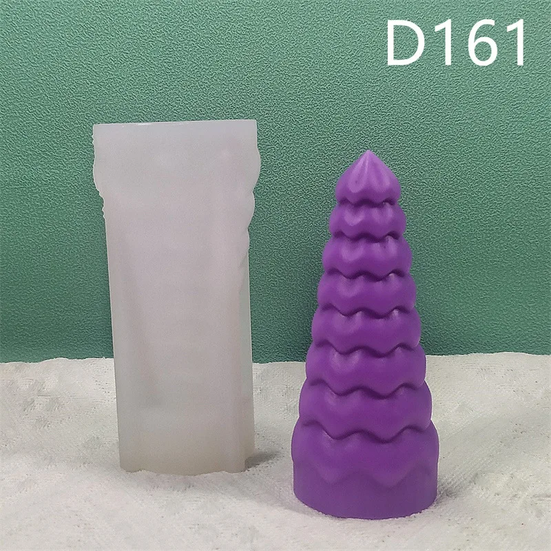 

D161 Christmas Tree Silicone Mold Gypsum form DIY Handmade Plaster Candle Ornaments Handicrafts Mold Hand Gift Making Kitchen